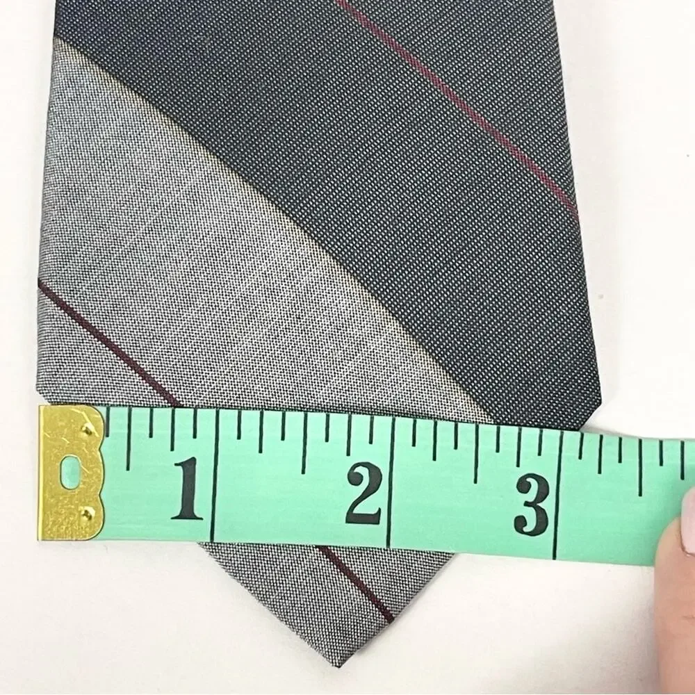 Christian Dior Silk Tie Gray Stripes